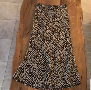 NastyGal Midi Cheetah Print Skirt